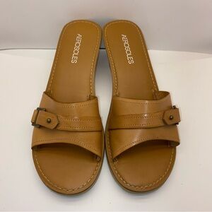 Nude Aerosoles Click Wood Bottom Size 8 With Box